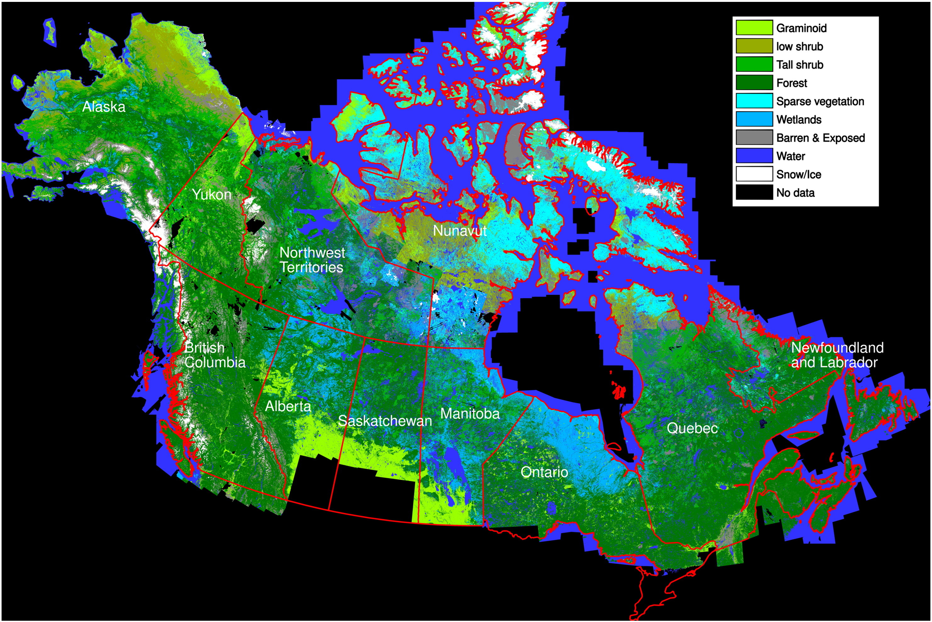 land cover type map