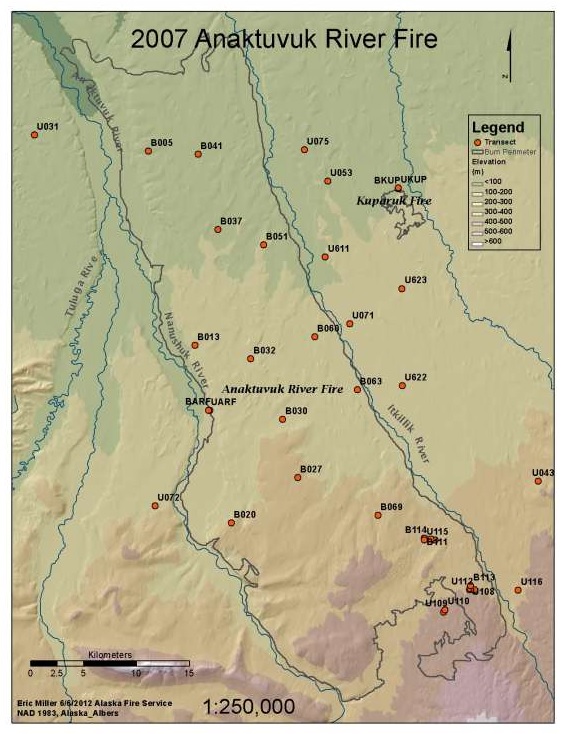 Map of sample sites