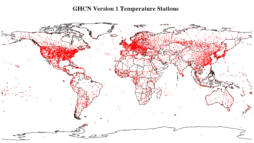 Global Historical Climatology Network 1753 1990