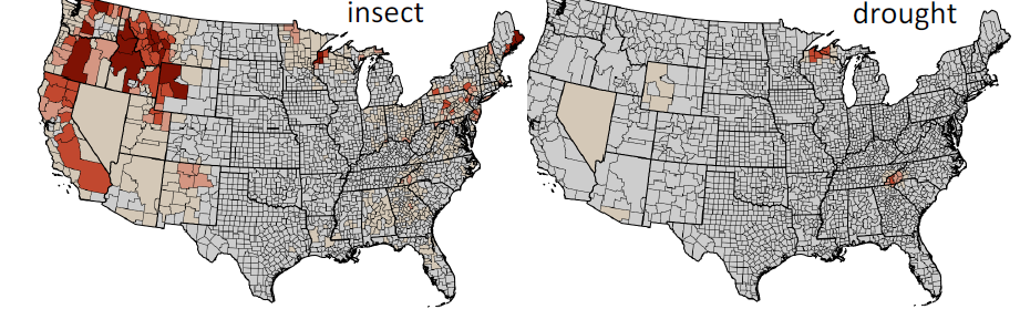 emissions from insects and drought