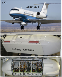 Photo of  UAVSAR instrument on Gulfstream-III aircraft