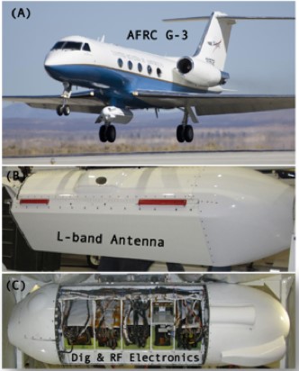 The UAVSAR instrument on a Gulfstream-III aircraft.