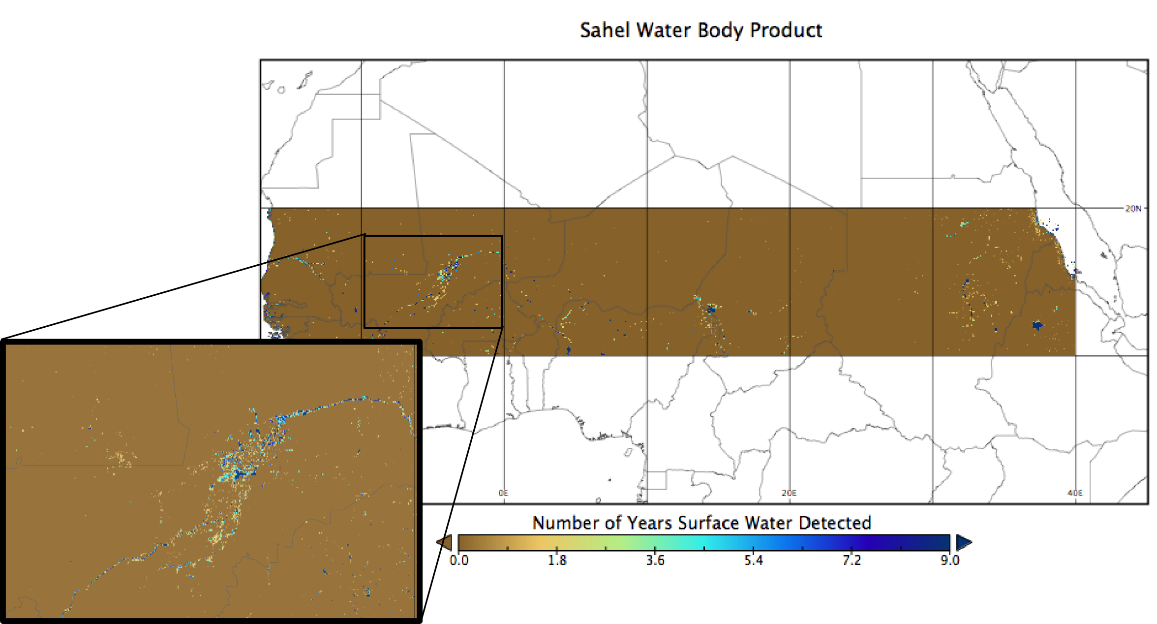 Sahel water body product