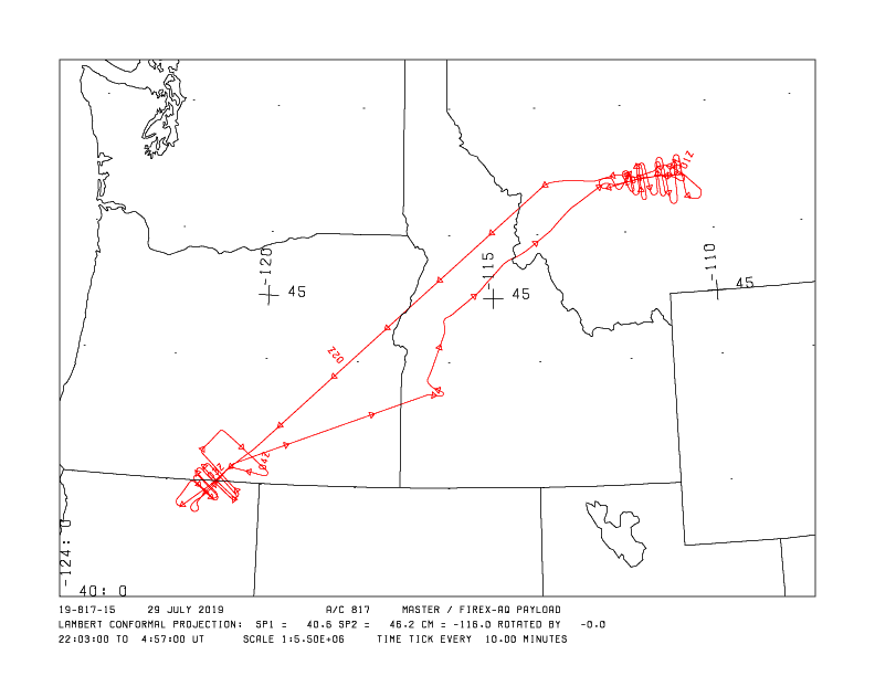 Example flight path from 2019-07-29