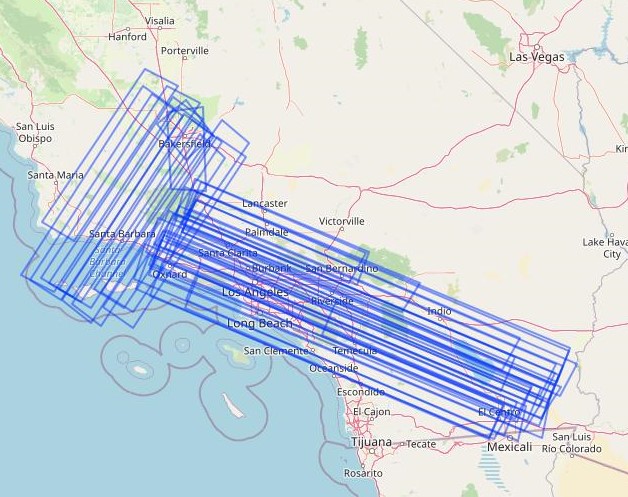 Flight paths in this dataset.