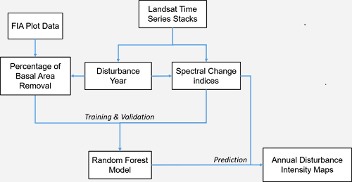Key steps of the disturbance intensity mapping framework